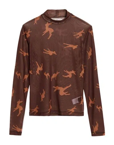VIVIENNE WESTWOOD VIVIENNE WESTWOOD WOMAN TOP CHOCOLATE BROWN SIZE M RECYCLED POLYESTER, ELASTANE