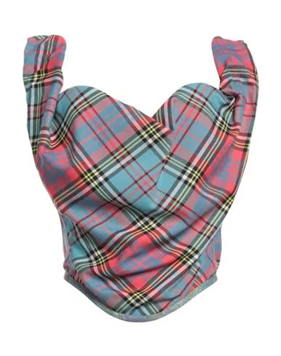 Vivienne Westwood Woman Top Coral Size 6 Virgin Wool, Polyester In Red