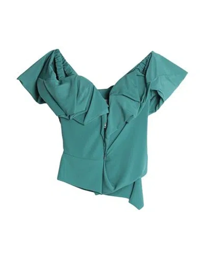 Vivienne Westwood Woman Top Deep Jade Size 8 Polyester In Green