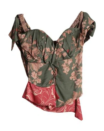Vivienne Westwood Woman Top Military Green Size 4 Viscose, Polyester