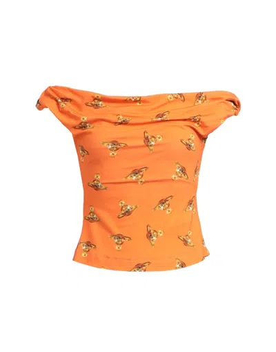 Vivienne Westwood Woman Top Orange Size L Viscose