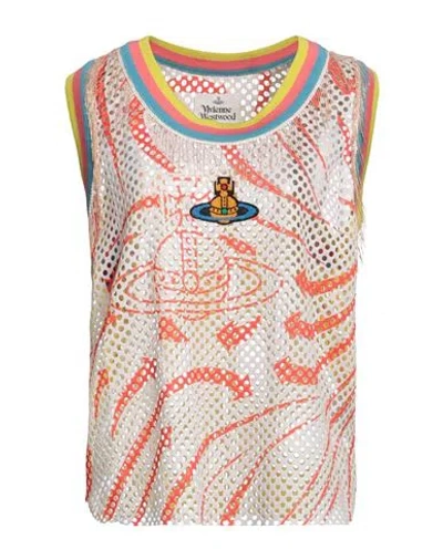 Vivienne Westwood Woman Top White Size M Polyester In Multi