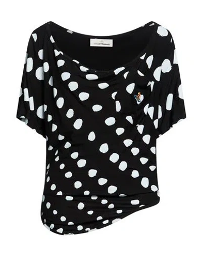 Vivienne Westwood Woman T-shirt Black Size L Viscose, Elastane