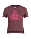 Vivienne Westwood Burgundy Paris Orb Mini Peru T-shirt In Burgundy