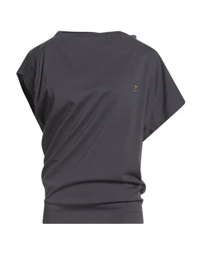 Vivienne Westwood Woman T-shirt Charcoal Size Xxl Organic Cotton In Gray