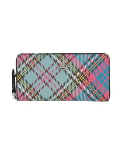 Vivienne Westwood Woman Wallet Azure Size - Leather In Blue