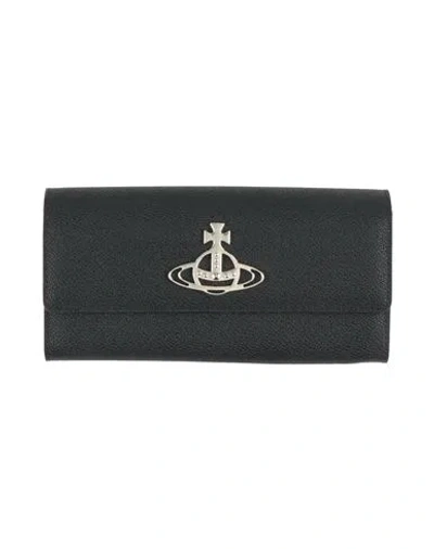 Vivienne Westwood Woman Wallet Black Size - Textile Fibers