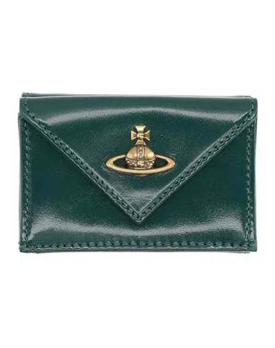 Vivienne Westwood Woman Wallet Dark Green Size - Leather