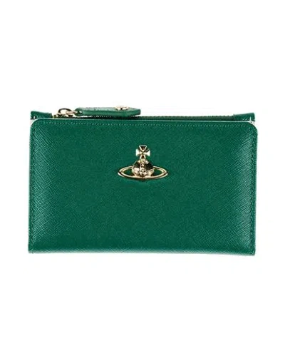 Vivienne Westwood Woman Wallet Green Size - Leather