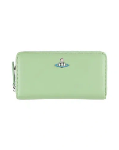 Vivienne Westwood Woman Wallet Light Green Size - Leather