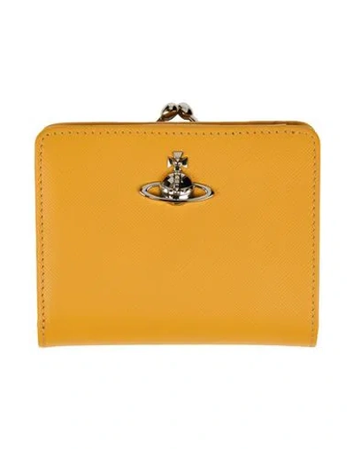 Vivienne Westwood Woman Wallet Mandarin Size - Leather In Orange