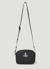 Vivienne Westwood Anna Orb-plaque Crossbody Bag In Black