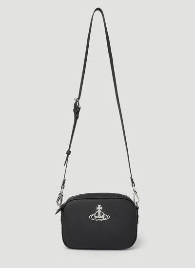 Vivienne Westwood Anna Orb-plaque Crossbody Bag In Black