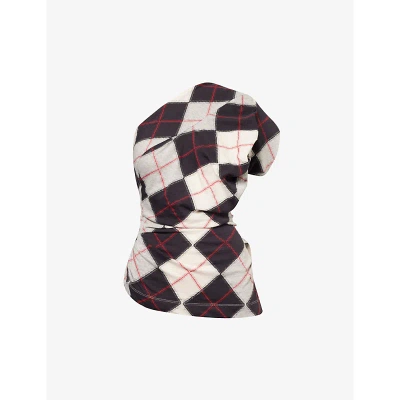 Vivienne Westwood Andalouse Argyle-print Cotton-jersey Top