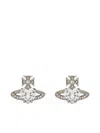 Vivienne Westwood Ariella Heart-shaped Stone Earrings Accessories In Silver