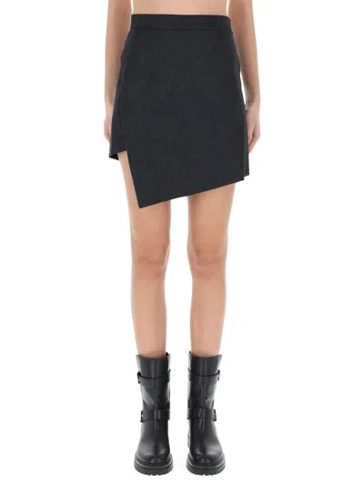 Vivienne Westwood Women's Asymmetric Wool-blend Mini Skirt In Black