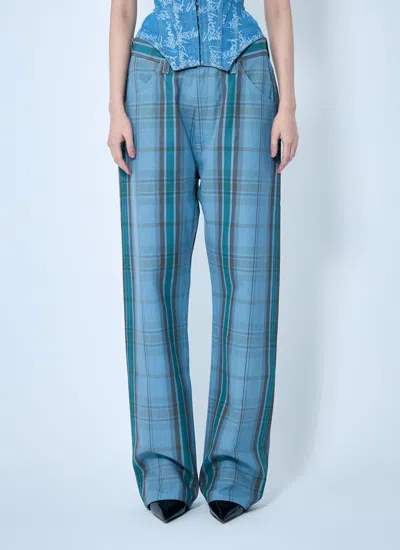 Vivienne Westwood Tartan-check Trousers In Blue