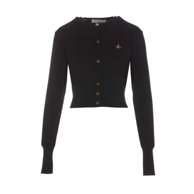 Vivienne Westwood Women Bea Cropped Cardigan In Black
