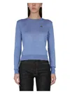 Vivienne Westwood Orb Embroidery Sweater In Blue