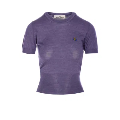 Vivienne Westwood Women Bea Short Sleeves Sweater In Purple