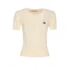 Vivienne Westwood Ribbed Hem Crewneck Top With Short Sleeves In Neutral