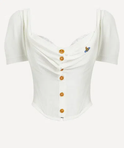 Vivienne Westwood Women's Bea White Lace Corset Cardigan