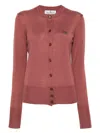 Vivienne Westwood Tiziano Red Wool Blend Bea Cardigan In Bordeaux