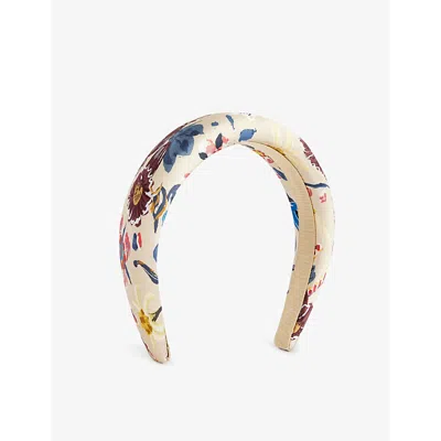 Vivienne Westwood Womens Beige Folk Floral-print Silk Headband