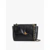 Vivienne Westwood Womens Black Anita Logo-plaque Chain Leather Shoulder Bag In Black