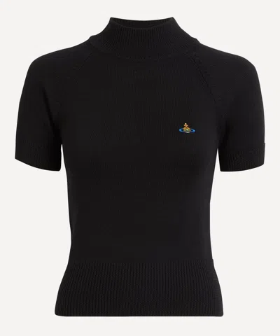 VIVIENNE WESTWOOD VIVIENNE WESTWOOD WOMEN'S BLACK BEA TURTLENECK TOP