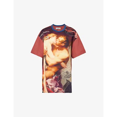 Vivienne Westwood Multicolor Kiss T-shirt In Brown