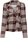Vivienne Westwood Drunken Tailored Checked Wool Blazer In Multicolor