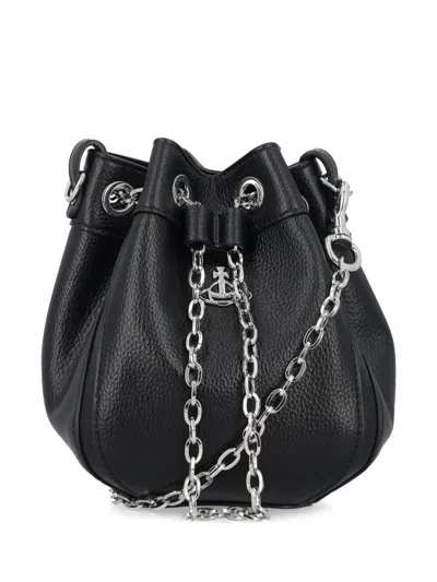 Vivienne Westwood Women Chrissy Small Bucket Bag In Black