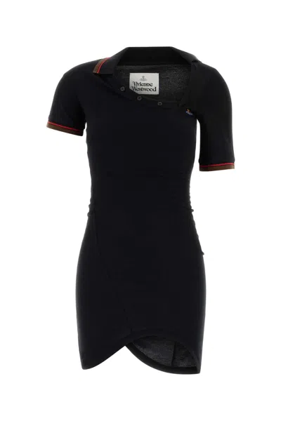 Vivienne Westwood Women's Cotton Piquet Polo Shirt In Black