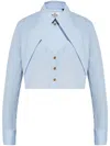 Vivienne Westwood Light Blue With Oversize Collar And Front Cut-out In Cotton Woman In Multicolor