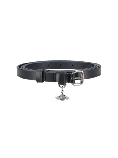 Vivienne Westwood Women's Cow Leather Belt In Black