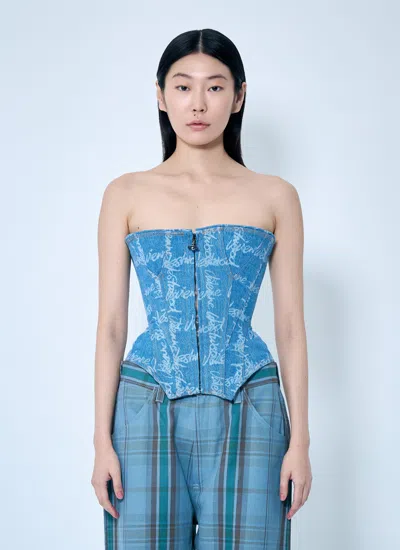 Vivienne Westwood Women Denim Cobrax Corset In Blue