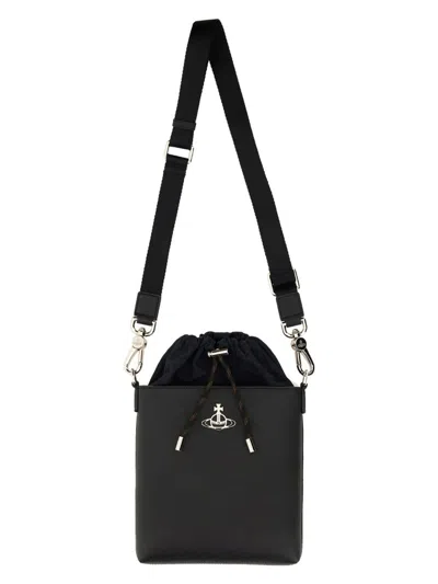 Vivienne Westwood Women's Drawstring Shoulder Bag In Black