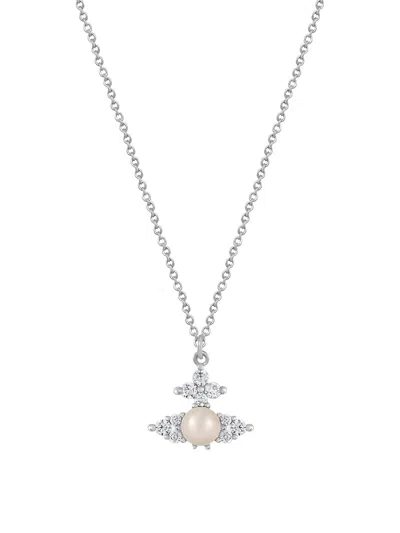 Vivienne Westwood Feodora Pendant Silver Cubic Zirconia / Glass Pearls Women