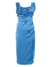 Vivienne Westwood Safety-pin Jacquard Midi Dress In Blue
