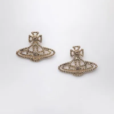 Vivienne Westwood Women's Gold Orb Logo Earrings