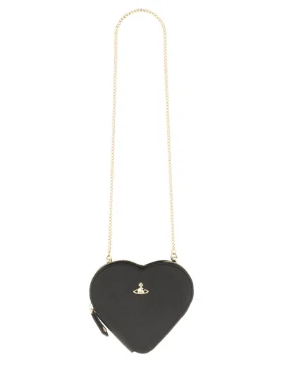 Vivienne Westwood Women's Heart Shoulder Bag In Black