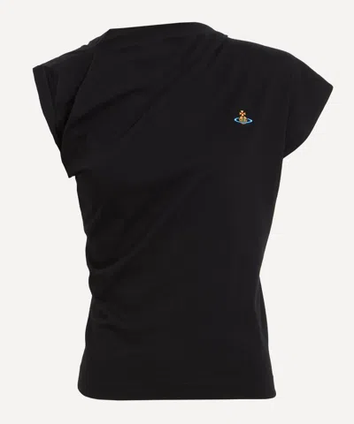 VIVIENNE WESTWOOD VIVIENNE WESTWOOD WOMEN'S HEBO DRAPED COTTON TOP