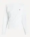 Vivienne Westwood Women's Hebo Draped Long-sleeve Top In White