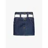 Vivienne Westwood Blue Foam Denim Miniskirt In Indigo
