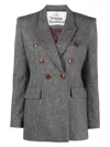 Vivienne Westwood Structured Wool-cashmere Blazer With Flap Pockets In Multicolour