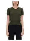 Vivienne Westwood Bea Orb-embroidered T-shirt In Green