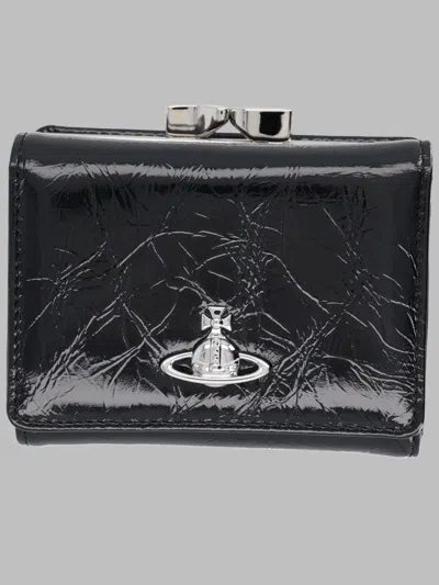Vivienne Westwood Women's Leather Wallet With Signature Orb Detail In Black