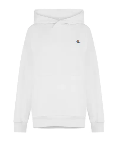 Vivienne Westwood Women's Logo Cotton Orb Hoodie In White