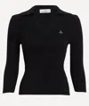 Vivienne Westwood Women's Marina Black Polo Jumper In Black